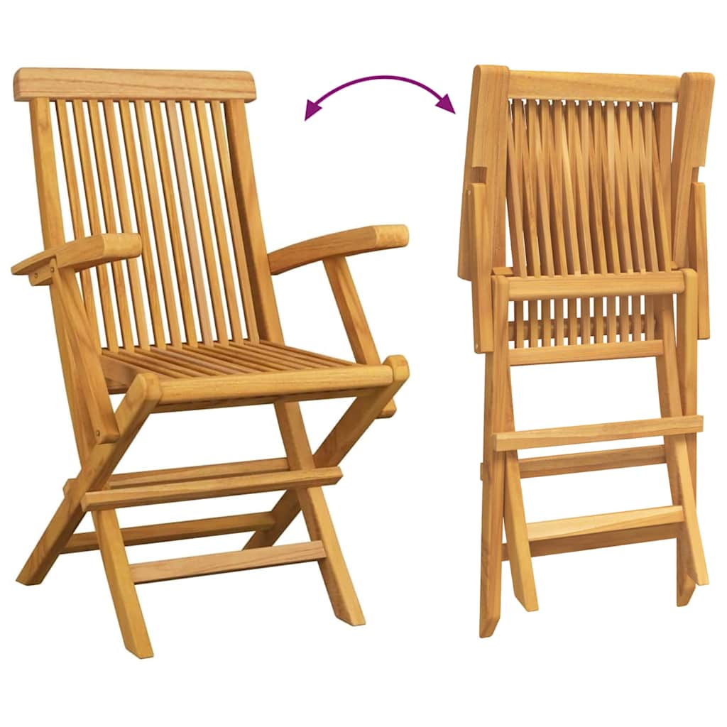 vidaXL Σετ Εξωτερικής Τραπεζαρίας 7 Τεμαχίων από Στερεό Ξύλο Teak