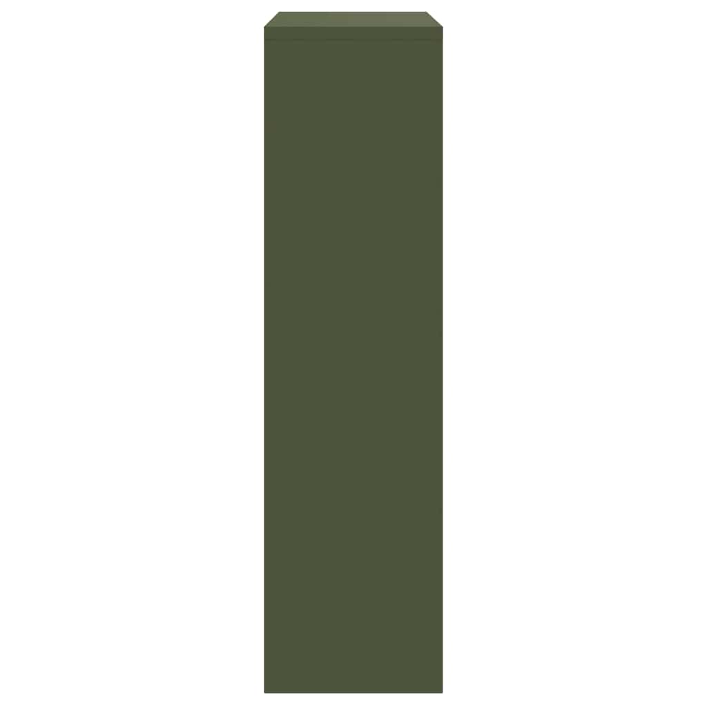 vidaXL Θυρίδα Πακέτων με πόρτα Ελιά Πράσινη 44 x 22 x 82 εκ. Ατσάλι