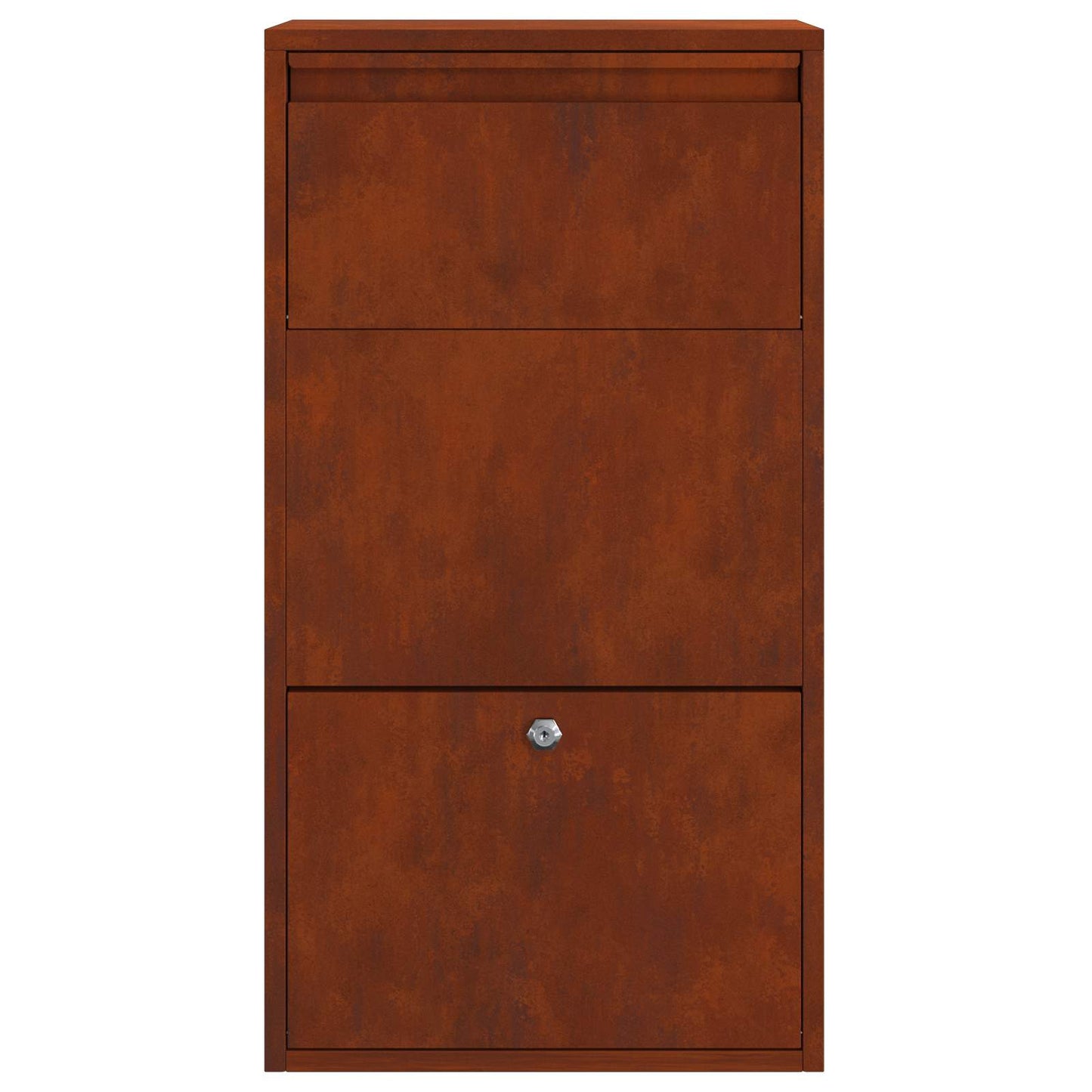 vidaXL Θυρίδα Πακέτων με αποθήκευση με πόρτα Σκ rusty 44 x 22 x 82 εκ.