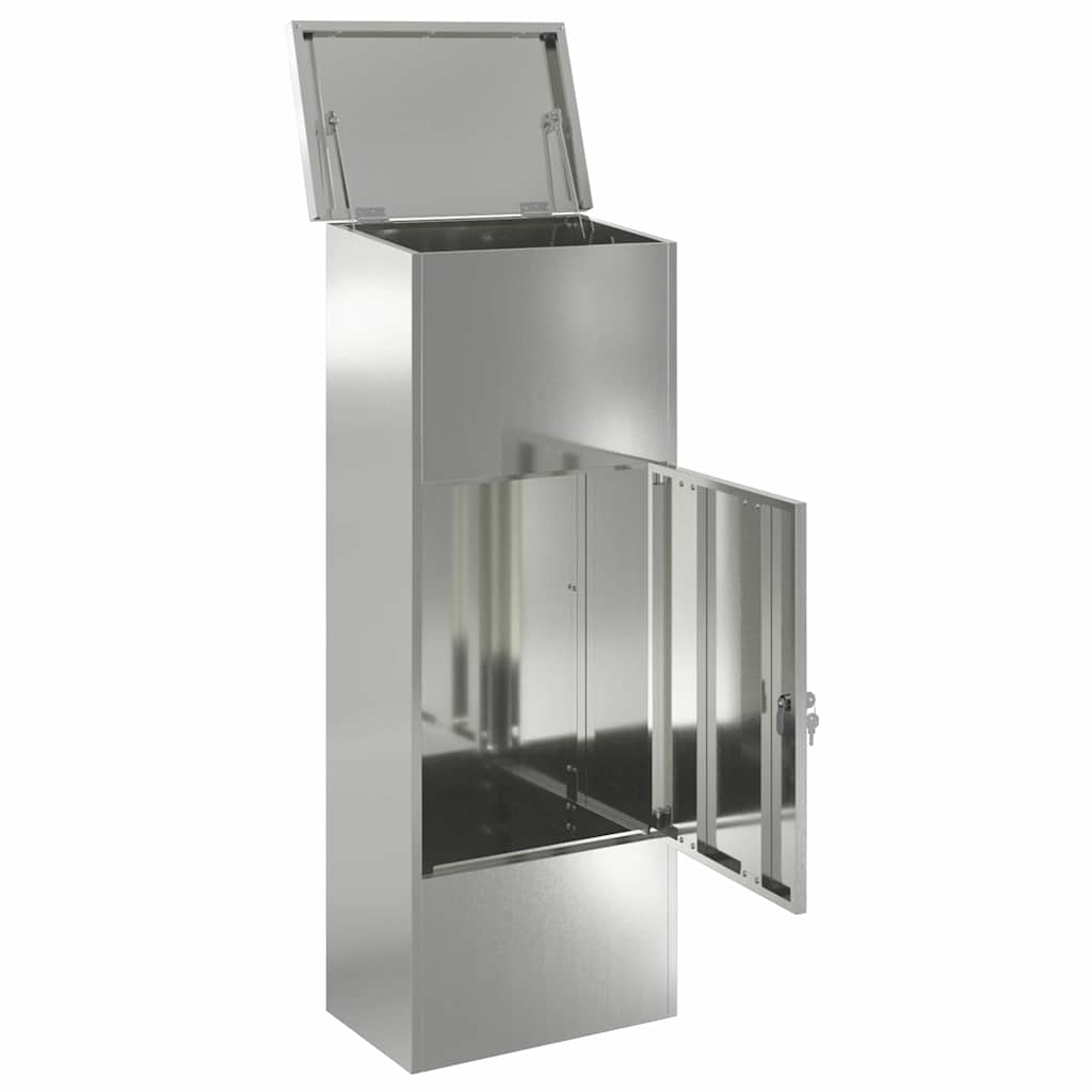vidaXL Θυρίδα Πακέτων Μαύρο 44,5 x 29 x 110,5 εκ Επικαλυμμένος Χάλυβας