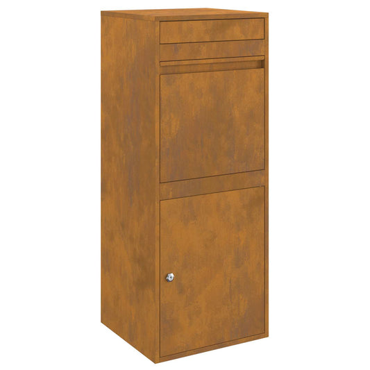 vidaXL Θυρίδα Πακέτων με αποθήκευση με πόρτα Σκ rusty 41 x 38 x 103 εκ