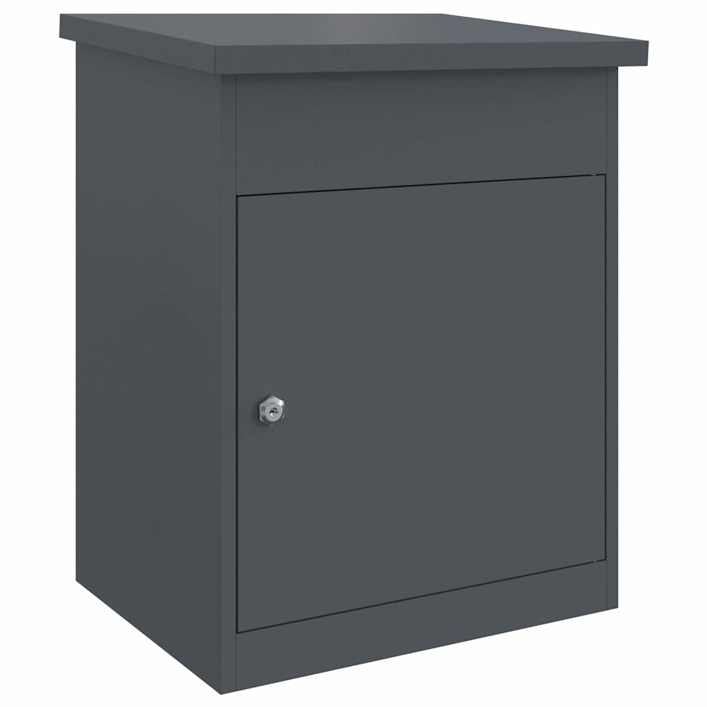 vidaXL Θυρίδα Πακέτων με αποθήκευση Ανθρακί 47,5 x 38 x 59 εκ. Ατσάλι