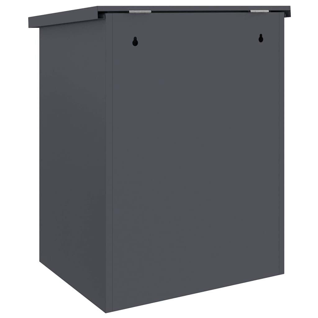 vidaXL Θυρίδα Πακέτων με αποθήκευση Ανθρακί 47,5 x 38 x 59 εκ. Ατσάλι