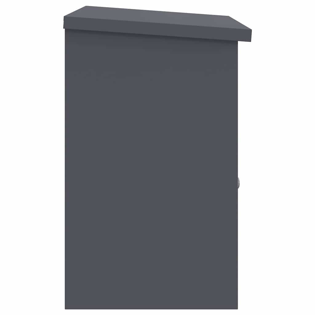 vidaXL Θυρίδα Πακέτων με αποθήκευση Ανθρακί 47,5 x 38 x 59 εκ. Ατσάλι