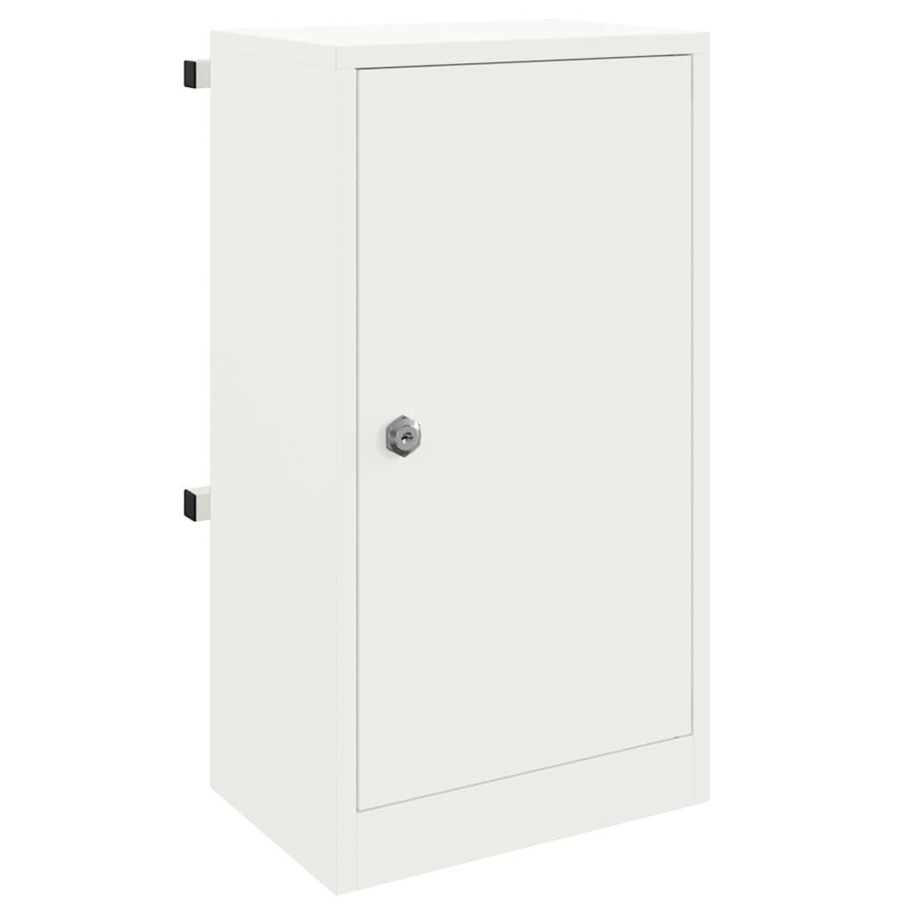 vidaXL γραμματοκιβώτιο με αποθήκευση Λευκό 30 x 20 x 55 εκ. Ατσάλι