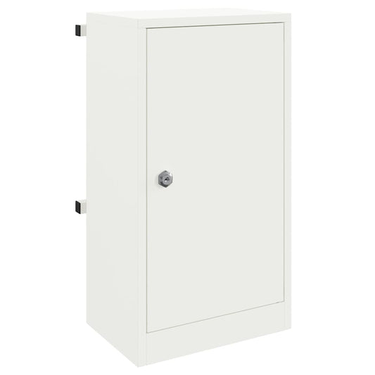 vidaXL γραμματοκιβώτιο με αποθήκευση Λευκό 30 x 20 x 55 εκ. Ατσάλι