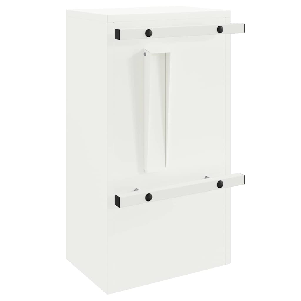 vidaXL γραμματοκιβώτιο με αποθήκευση Λευκό 30 x 20 x 55 εκ. Ατσάλι