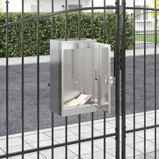 vidaXL γραμματοκιβώτιο Ασημί 30 x 20 x 55 εκ. Ανοξείδωτο ατσάλι