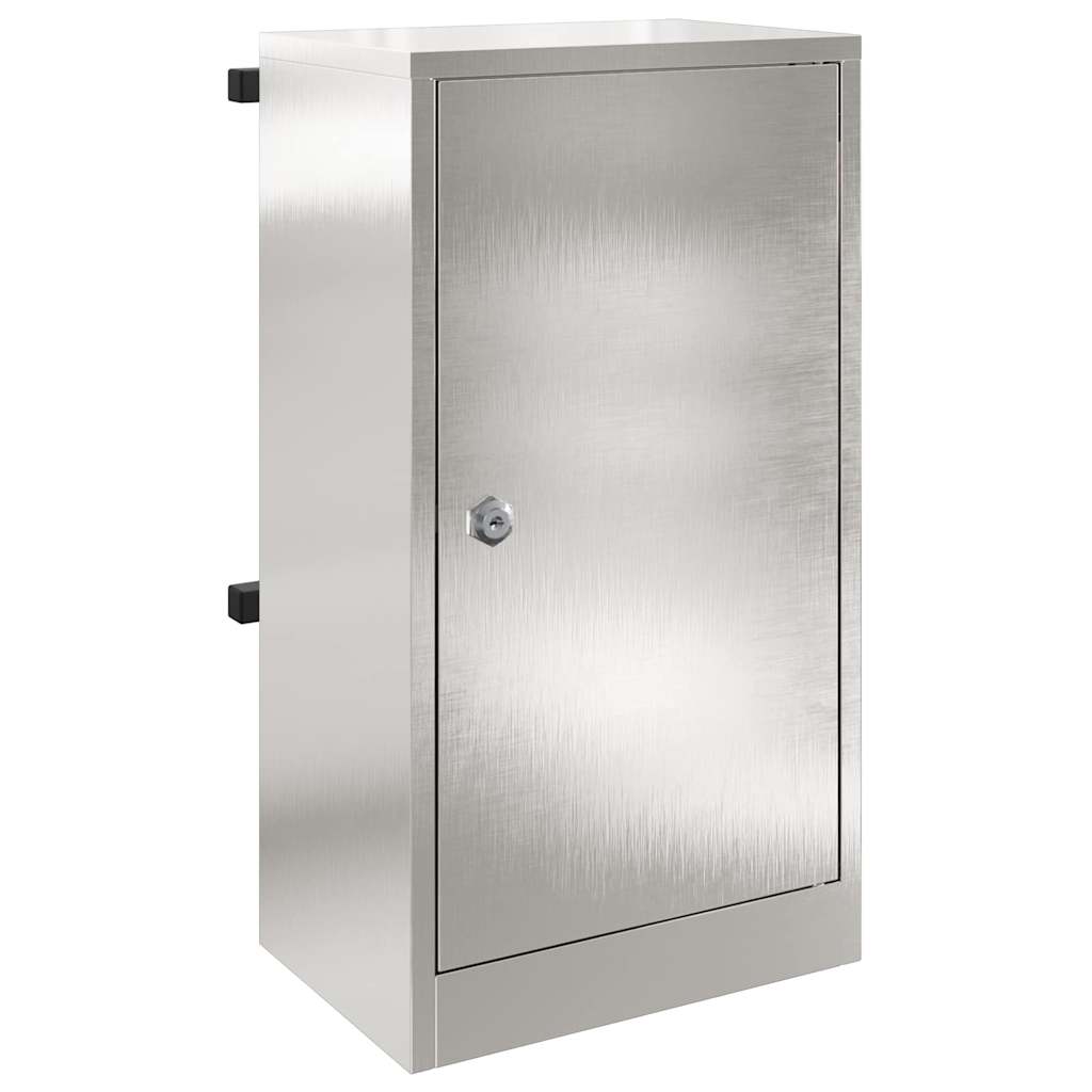 vidaXL γραμματοκιβώτιο Ασημί 30 x 20 x 55 εκ. Ανοξείδωτο ατσάλι