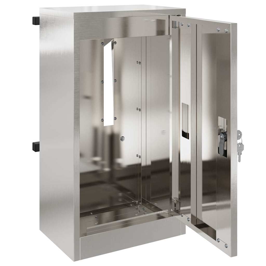 vidaXL γραμματοκιβώτιο Ασημί 30 x 20 x 55 εκ. Ανοξείδωτο ατσάλι