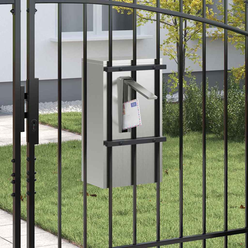 vidaXL γραμματοκιβώτιο Μαύρο 30 x 20 x 55 εκ. Επικαλυμμένος Χάλυβας