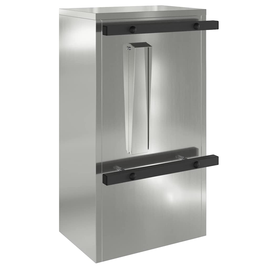 vidaXL γραμματοκιβώτιο Μαύρο 30 x 20 x 55 εκ. Επικαλυμμένος Χάλυβας