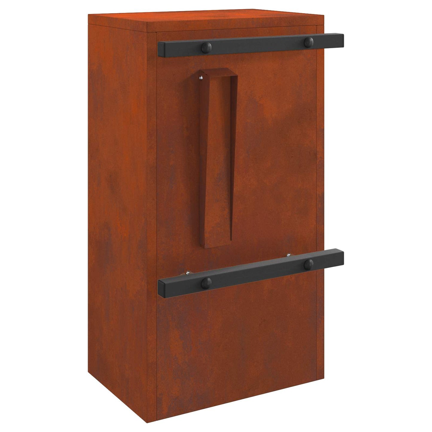 vidaXL γραμματοκιβώτιο με αποθήκευση Σκ rusty 30 x 20 x 55 εκ.