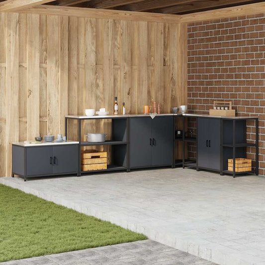 vidaXL Αποθηκευτικός Χώρος Κουζίνας Ανθρακί 60 x 50 x 92 εκ Ατσάλι