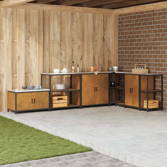 vidaXL Αποθηκευτικός Χώρος Κουζίνας Σκ rusty 60 x 50 x 92 εκ Ατσάλι