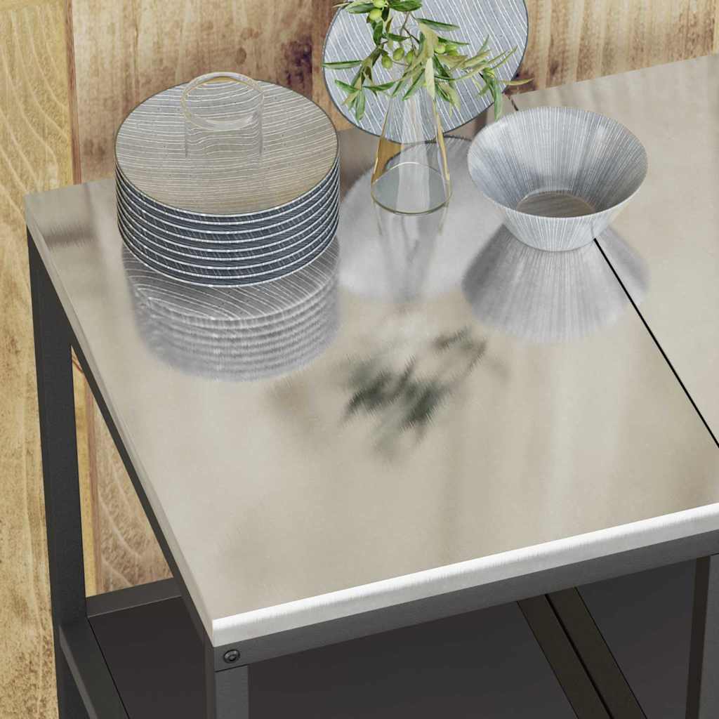 vidaXL Αποθηκευτικός Χώρος Κουζίνας Μαύρο 60 x 50 x 92 εκ Ατσάλι