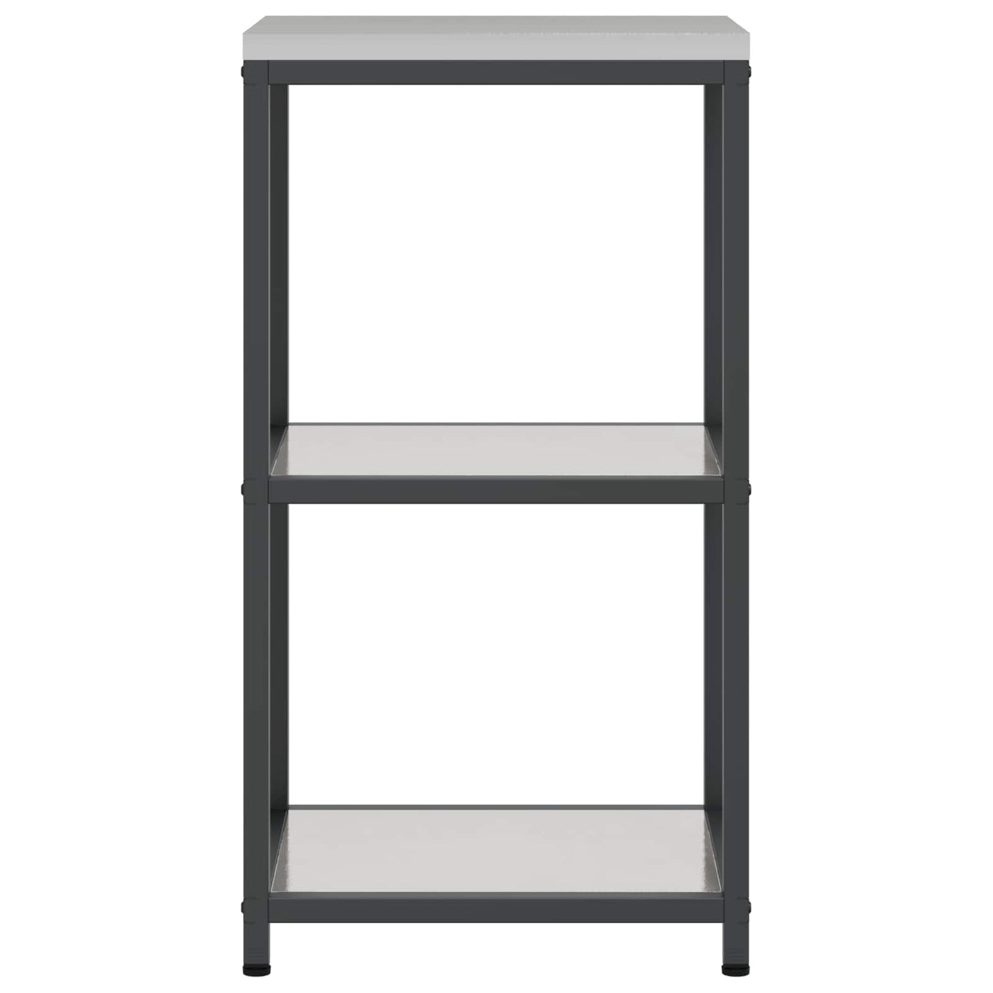 vidaXL Αποθηκευτικός Χώρος Κουζίνας Ασημί 40 x 50 x 92 εκ Ατσάλι