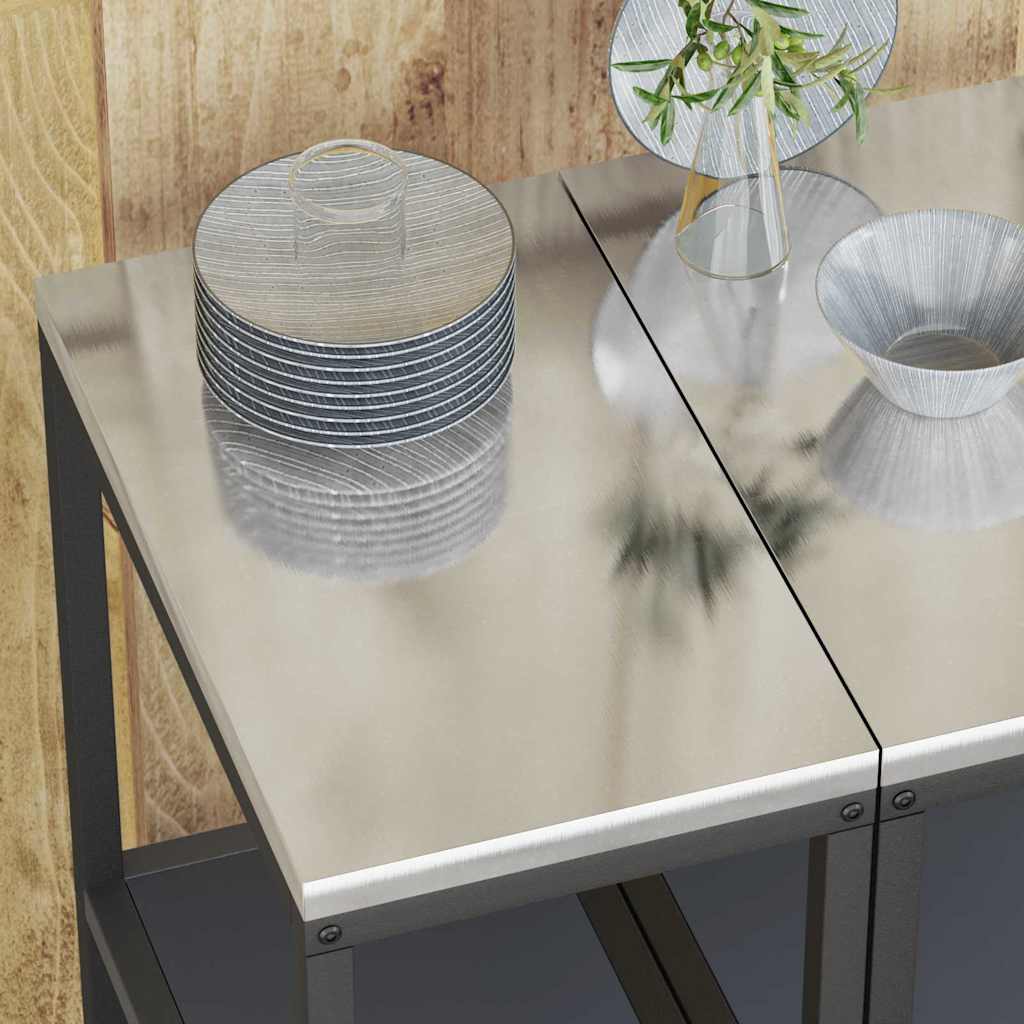 vidaXL Αποθηκευτικός Χώρος Κουζίνας Ανθρακί 60 x 50 x 92 εκ Ατσάλι