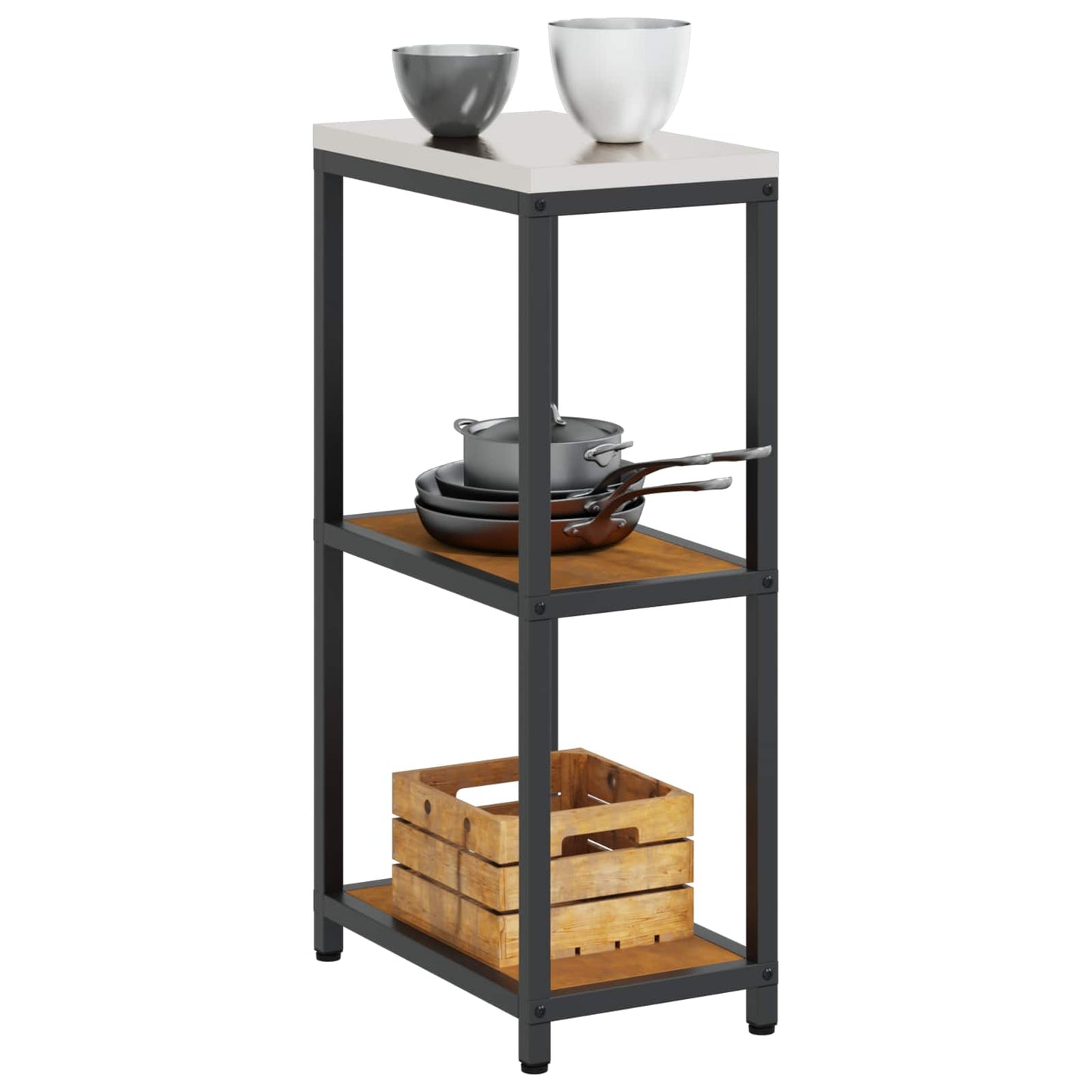 vidaXL Αποθηκευτικός Χώρος Κουζίνας Σκ rusty 60 x 50 x 92 εκ Ατσάλι