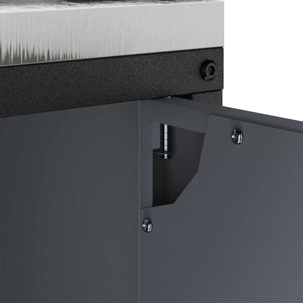 vidaXL Αποθηκευτικός Χώρος Κουζίνας Ανθρακί 60 x 50 x 92 εκ Ατσάλι