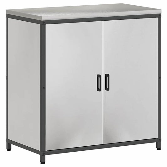 vidaXL Αποθηκευτικός Χώρος Κουζίνας HATTEM Ασημί 90 x 50 x 92 εκ