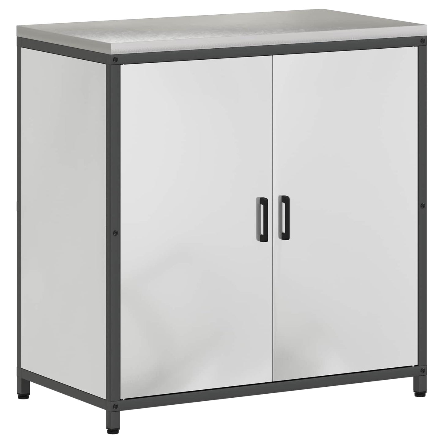 vidaXL Αποθηκευτικός Χώρος Κουζίνας Ασημί 90 x 50 x 92 εκ Ατσάλι