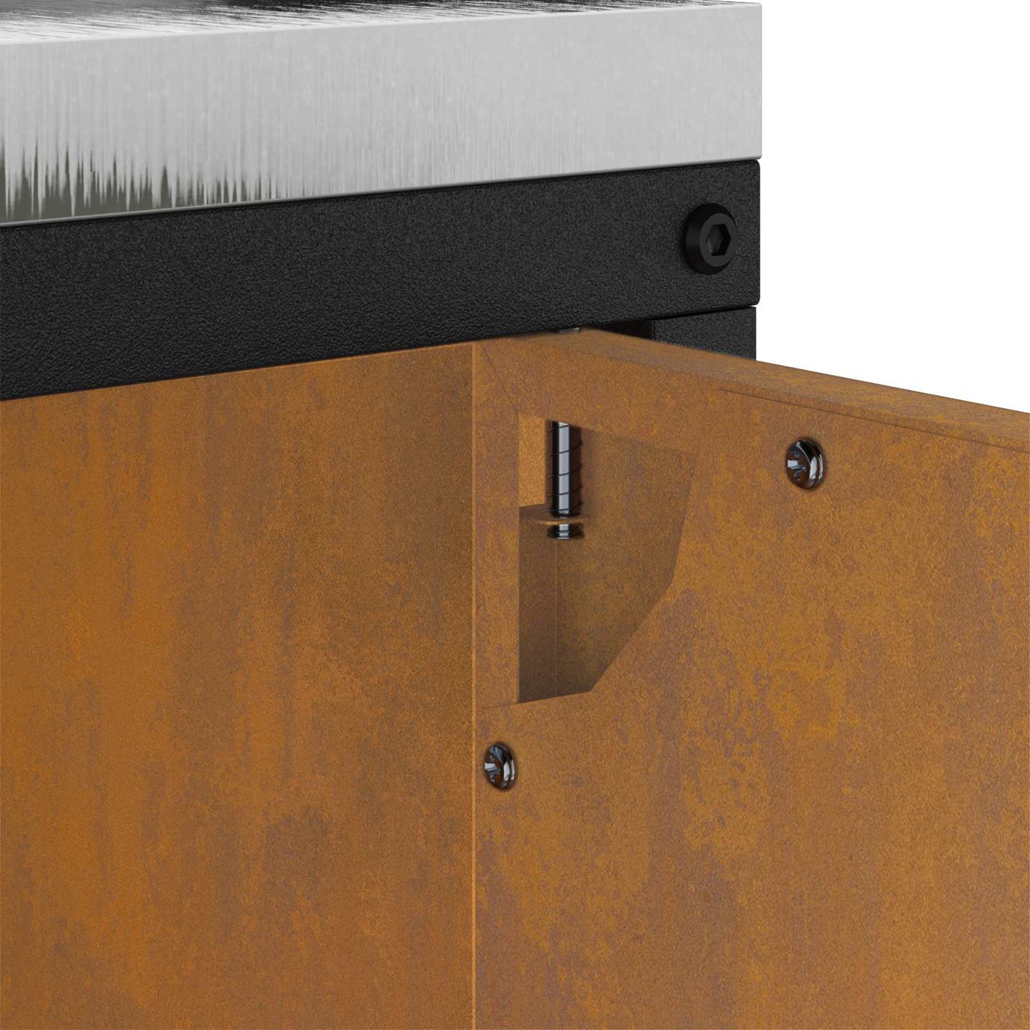 vidaXL Αποθηκευτικός Χώρος Κουζίνας Σκ rusty 60 x 50 x 92 εκ Ατσάλι
