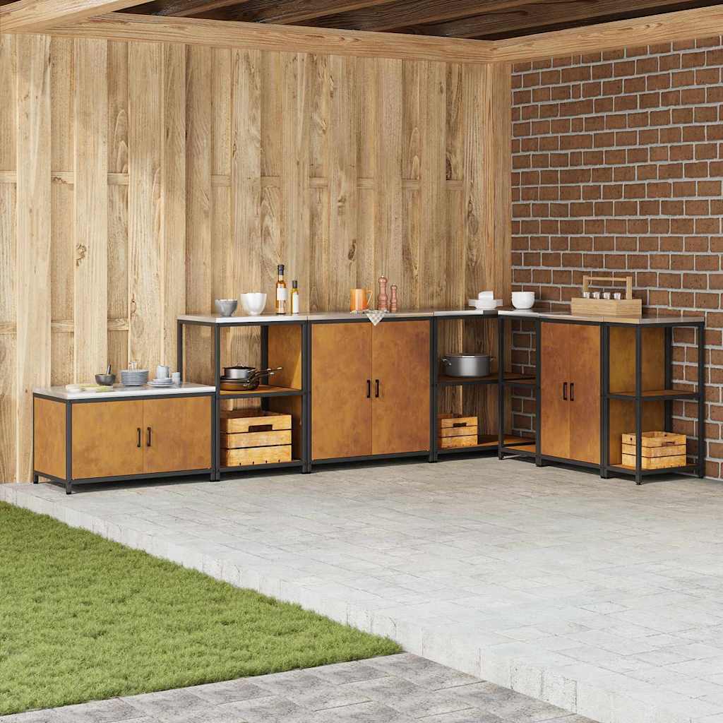 vidaXL Αποθηκευτικός Χώρος Κουζίνας Σκ rusty 60 x 50 x 92 εκ Ατσάλι