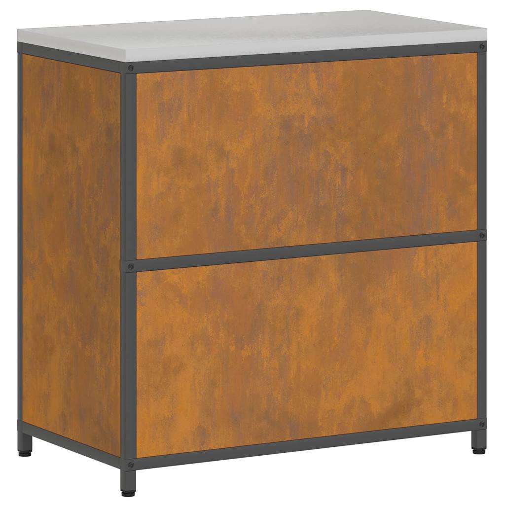 vidaXL Αποθηκευτικός Χώρος Κουζίνας Σκ rusty 60 x 50 x 92 εκ Ατσάλι