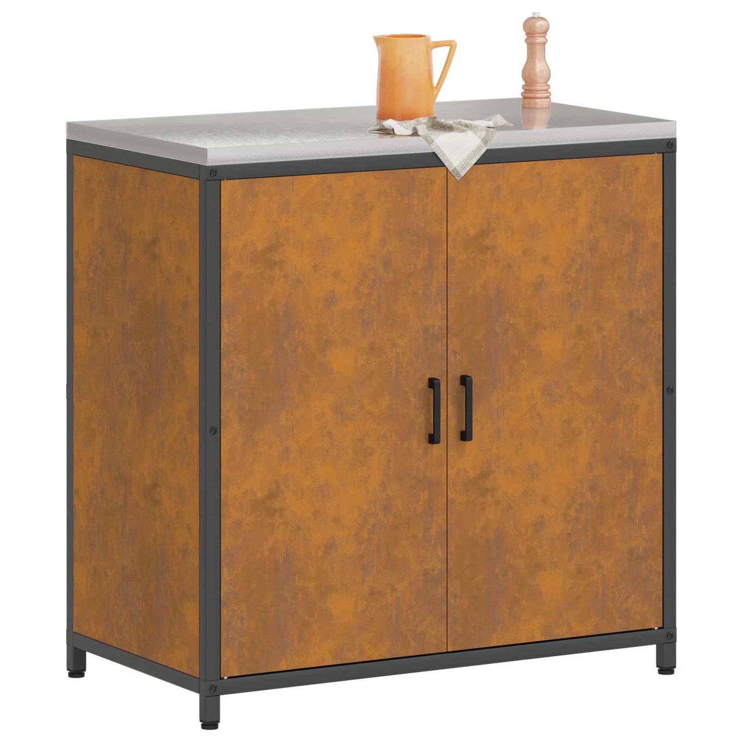 vidaXL Αποθηκευτικός Χώρος Κουζίνας Σκ rusty 60 x 50 x 92 εκ Ατσάλι
