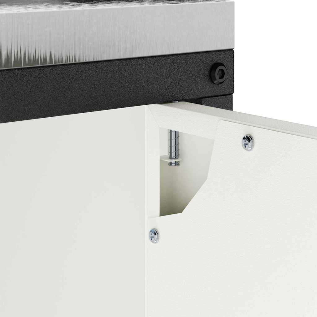 vidaXL Αποθηκευτικός Χώρος Κουζίνας Λευκό 60 x 50 x 92 εκ Ατσάλι