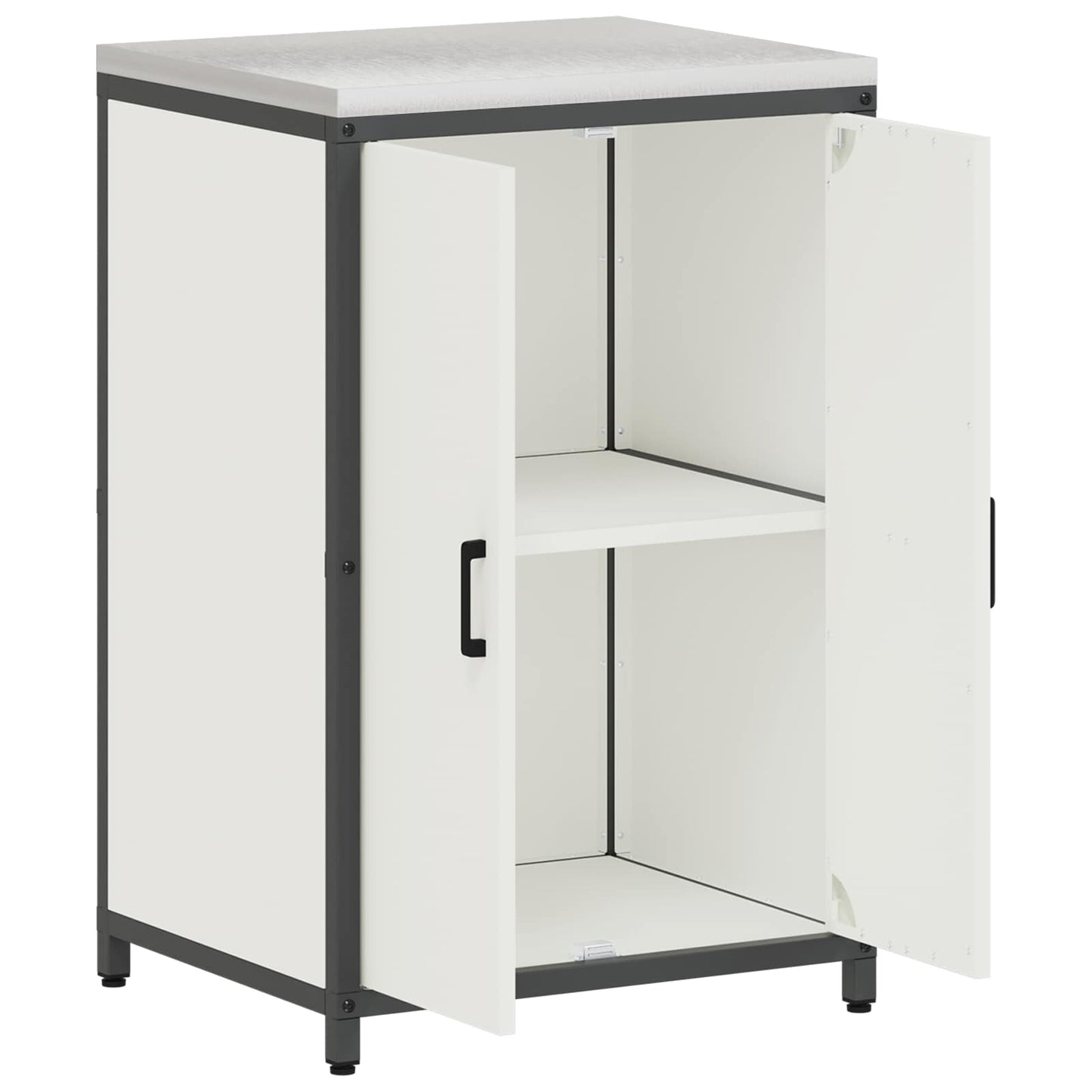 vidaXL Αποθηκευτικός Χώρος Κουζίνας Λευκό 60 x 50 x 92 εκ Ατσάλι
