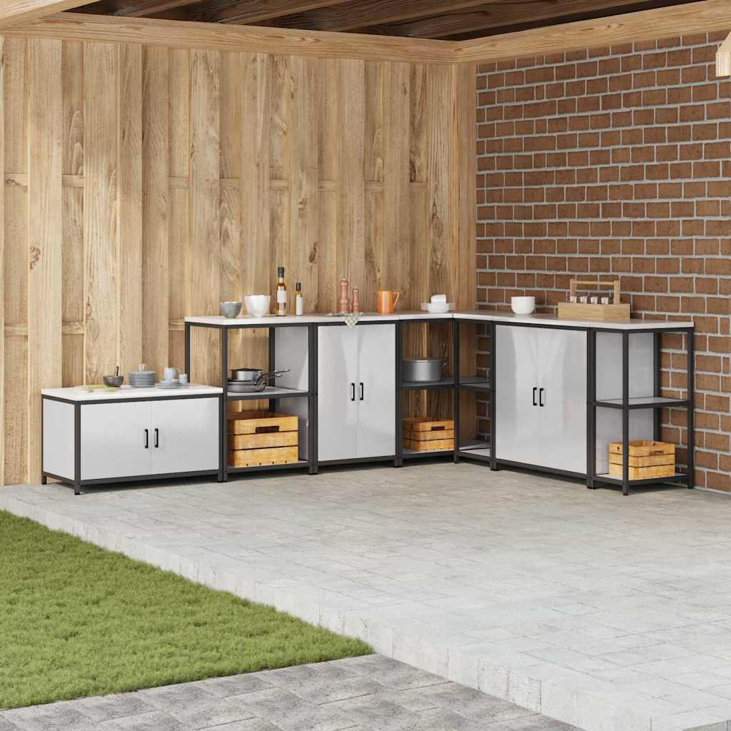 vidaXL Αποθηκευτικός Χώρος Κουζίνας Ασημί 60 x 50 x 92 εκ Ατσάλι