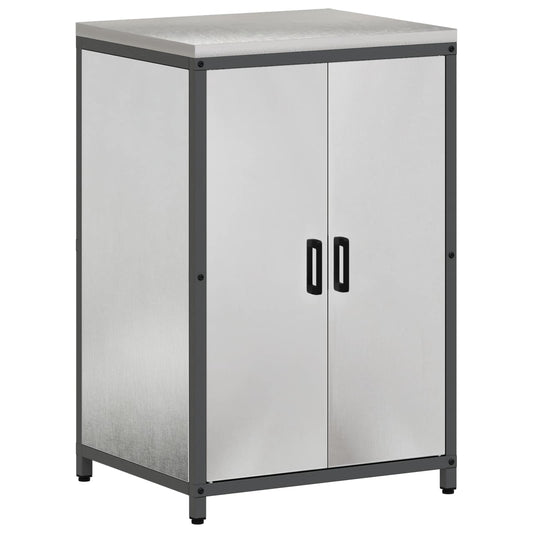 vidaXL Αποθηκευτικός Χώρος Κουζίνας HATTEM Ασημί 60 x 50 x 92 εκ