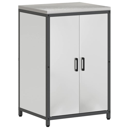 vidaXL Αποθηκευτικός Χώρος Κουζίνας HATTEM Ασημί 60 x 50 x 92 εκ
