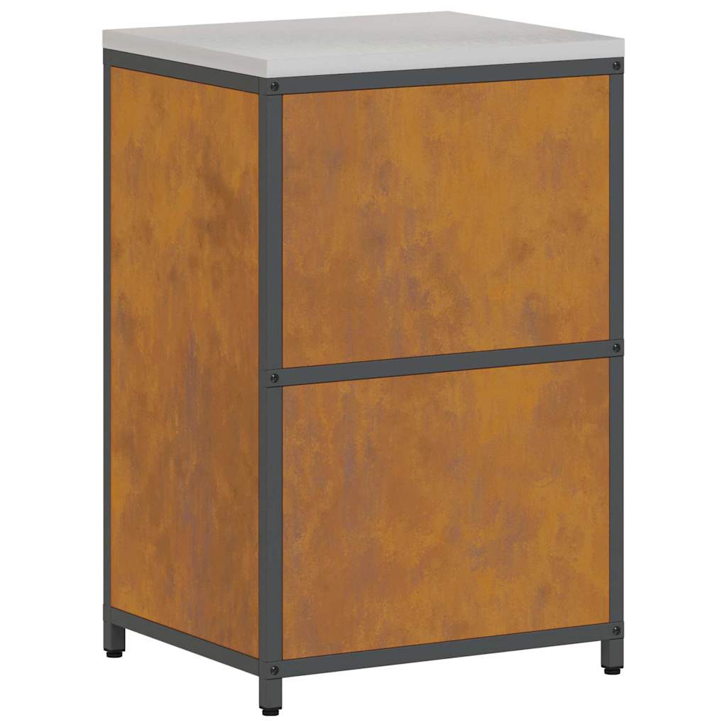 vidaXL Αποθηκευτικός Χώρος Κουζίνας Σκ rusty 60 x 50 x 92 εκ Ατσάλι