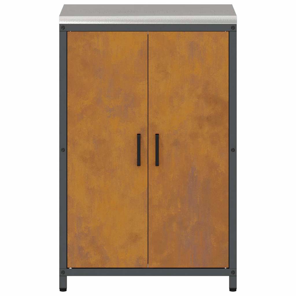 vidaXL Αποθηκευτικός Χώρος Κουζίνας Σκ rusty 60 x 50 x 92 εκ Ατσάλι