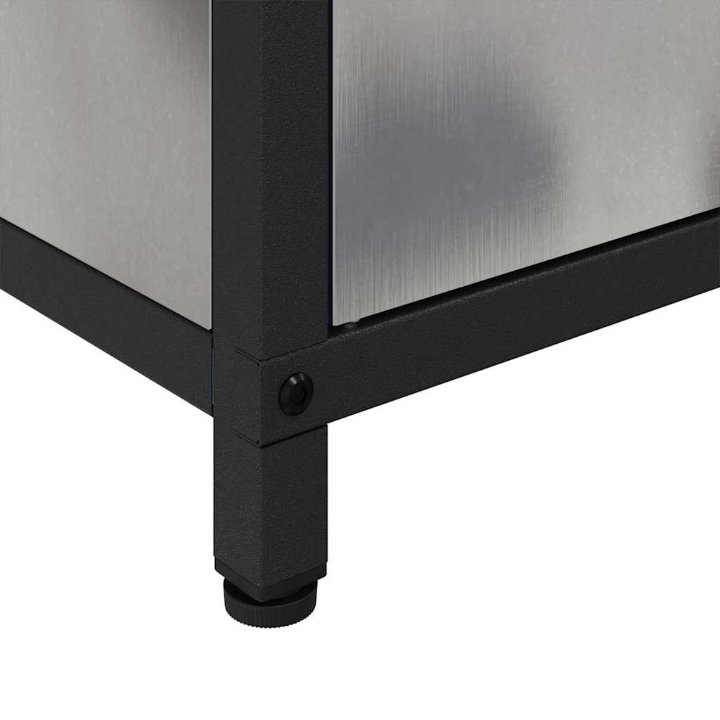 vidaXL Αποθηκευτικός Χώρος Κουζίνας Ασημί 60 x 50 x 92 εκ Ατσάλι