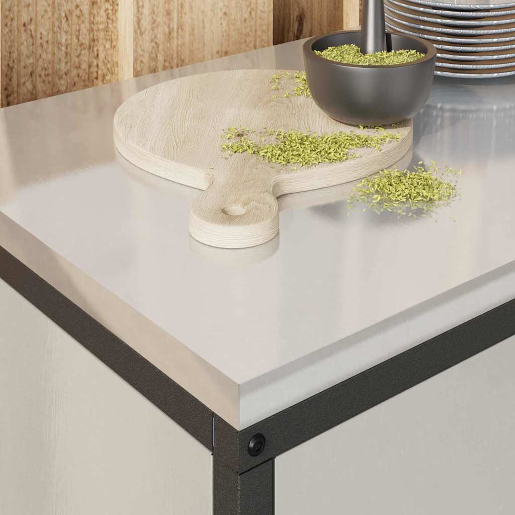 vidaXL Αποθηκευτικός Χώρος Κουζίνας Ασημί 60 x 50 x 92 εκ Ατσάλι