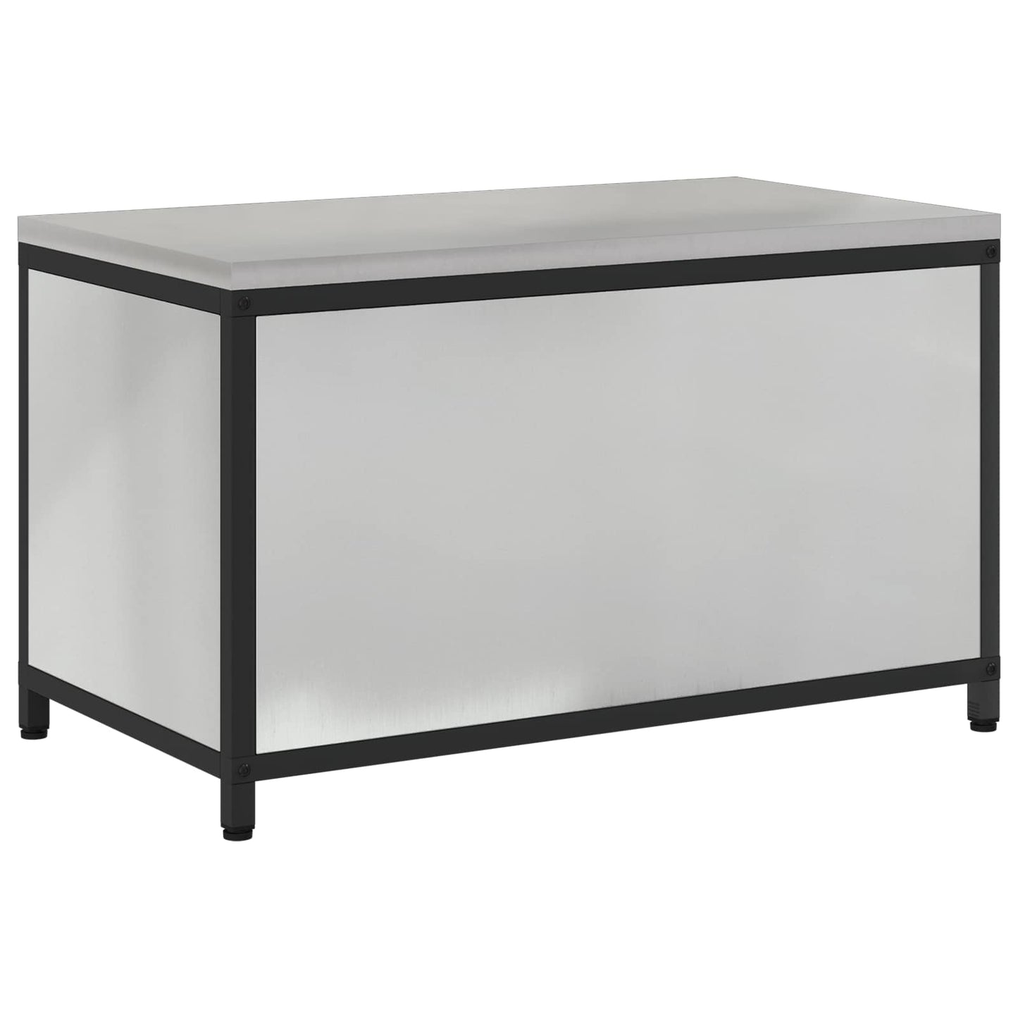 vidaXL Αποθηκευτικός Χώρος Κουζίνας HATTEM Ασημί 90 x 50 x 53 εκ