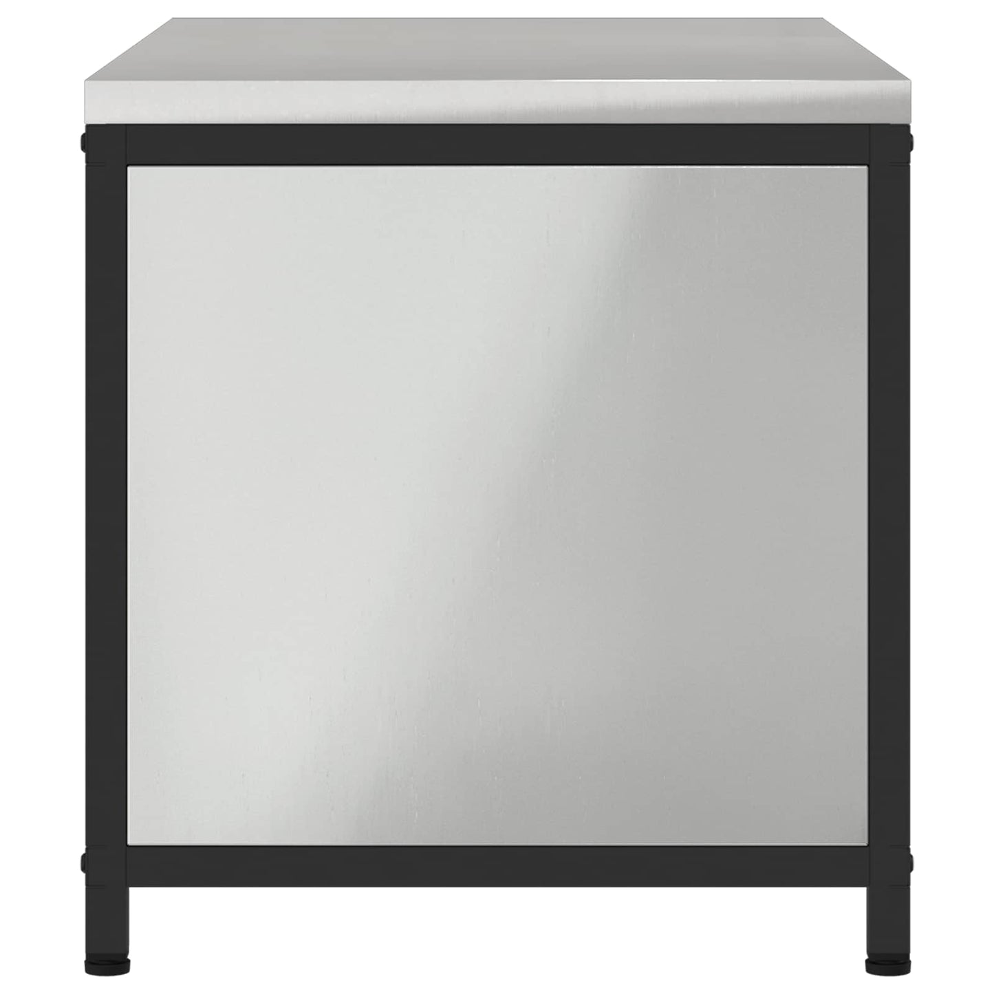 vidaXL Αποθηκευτικός Χώρος Κουζίνας HATTEM Ασημί 90 x 50 x 53 εκ