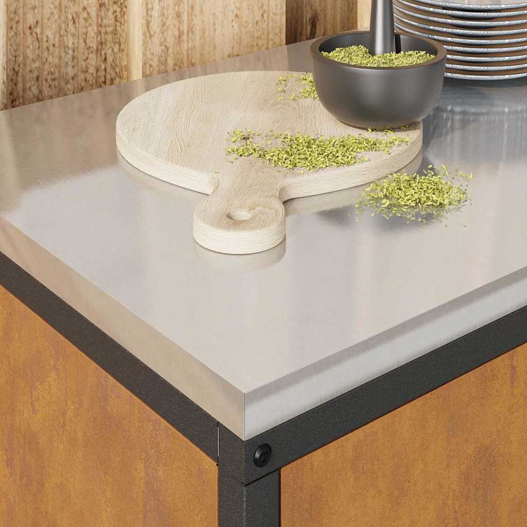 vidaXL Αποθηκευτικός Χώρος Κουζίνας Σκ rusty 60 x 50 x 92 εκ Ατσάλι