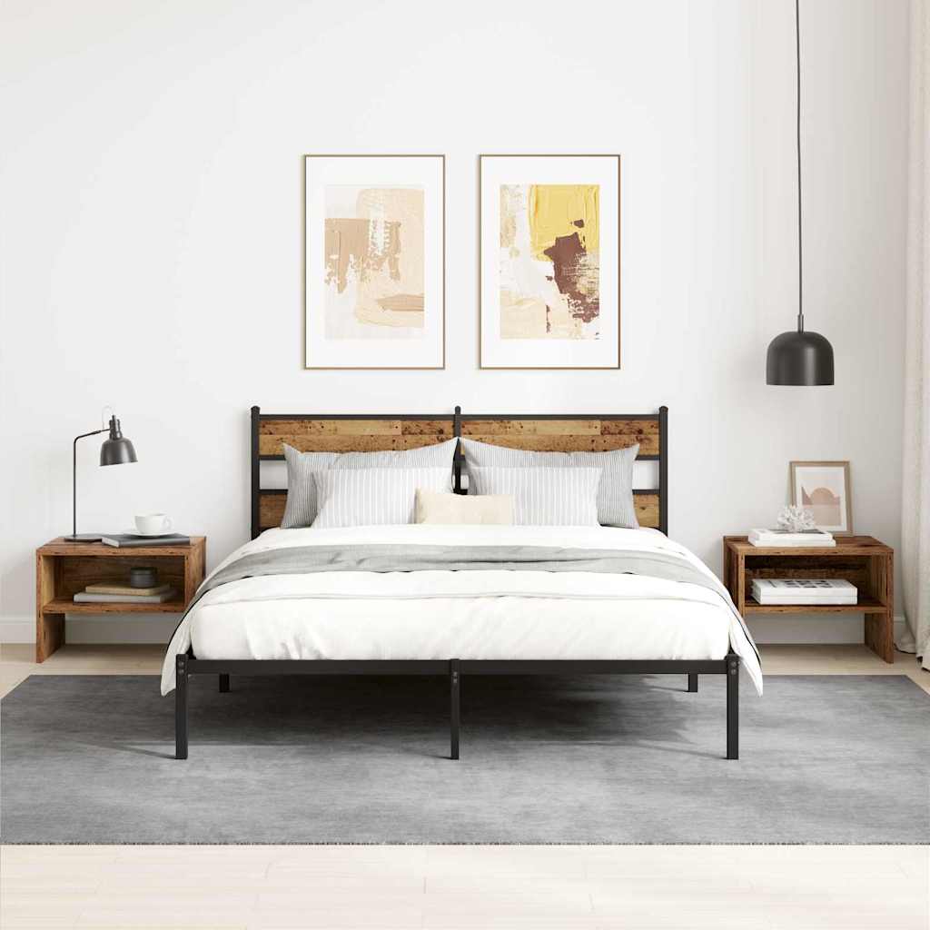 vidaXL Κομοδίνο Παλαιό ξύλο 40 x 40 x 30 cm Επεξεργασμένο ξύλο