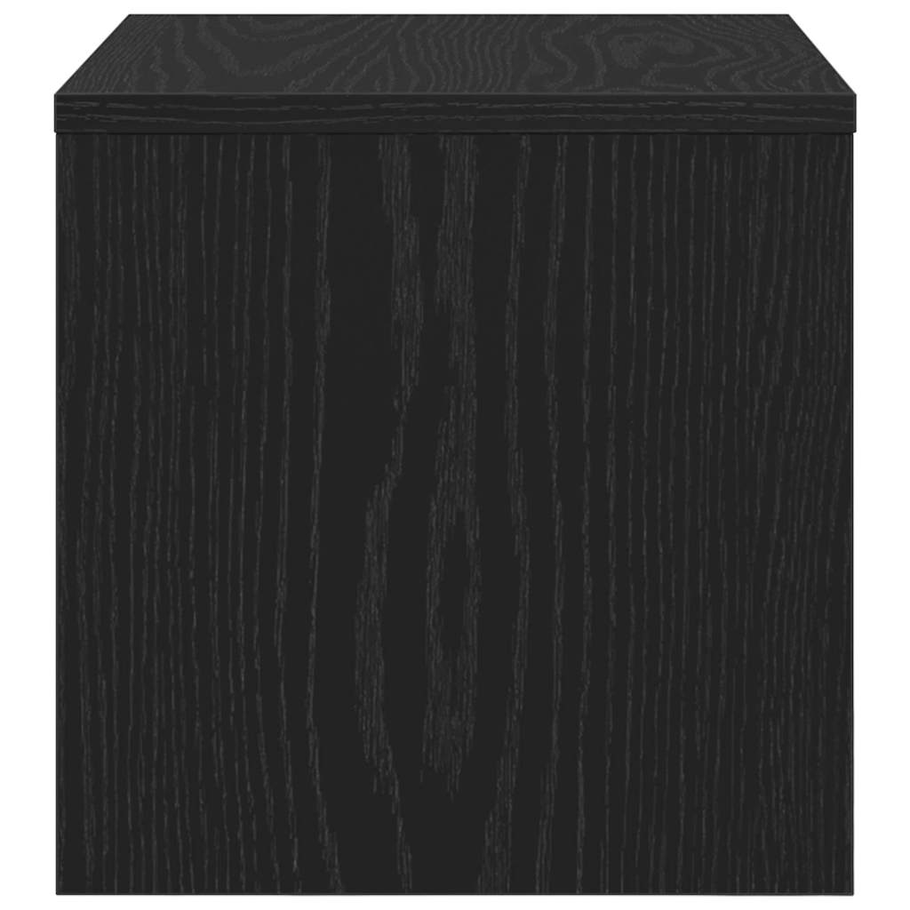 vidaXL Κομοδίνο Μαύρη δρυς 40 x 40 x 30 cm Επεξεργασμένο ξύλο