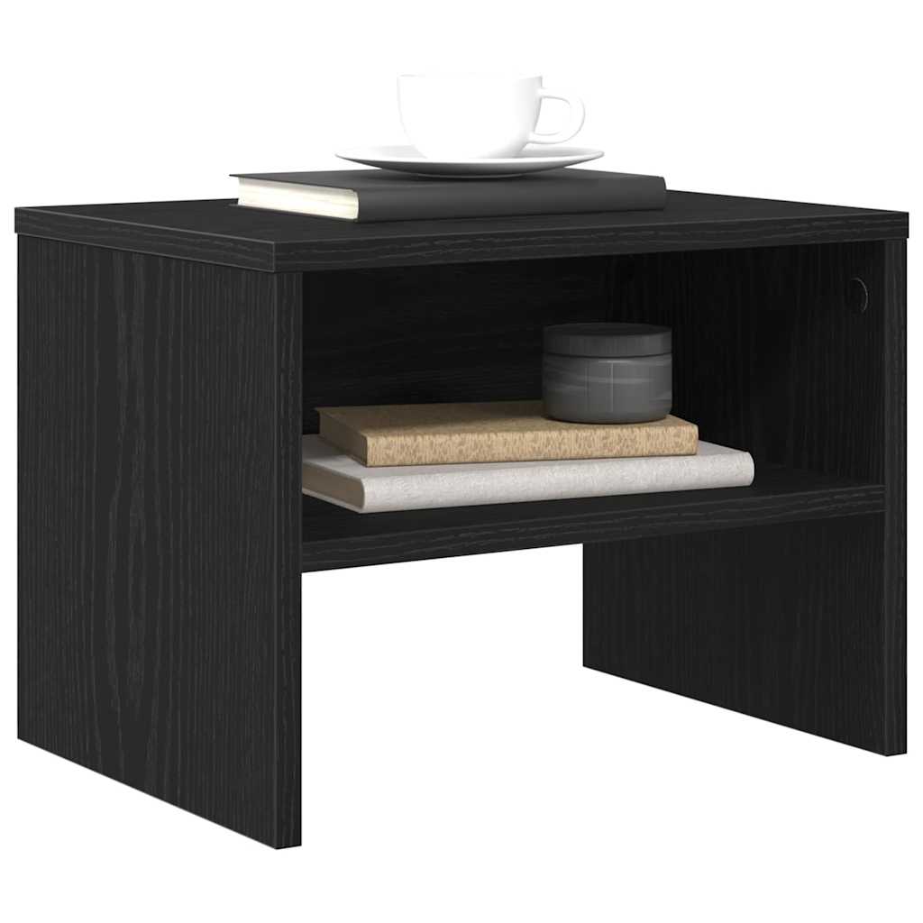 vidaXL Κομοδίνο 2 pcs Μαύρη δρυς 40 x 40 x 30 cm Επεξεργασμένο ξύλο