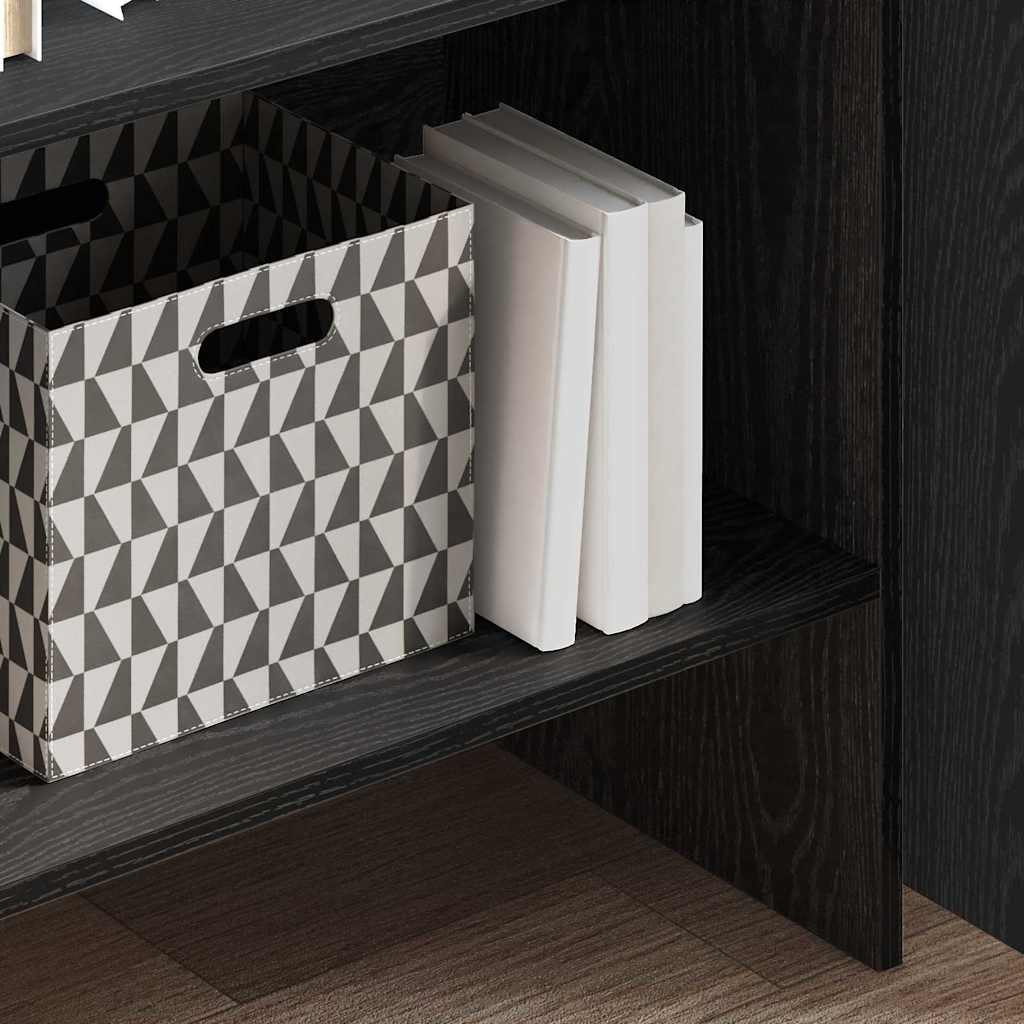 vidaXL Βιβλιοθήκη Μαύρη δρυς 60 x 35 x 180 εκατοστά Επεξεργασμένο ξύλο