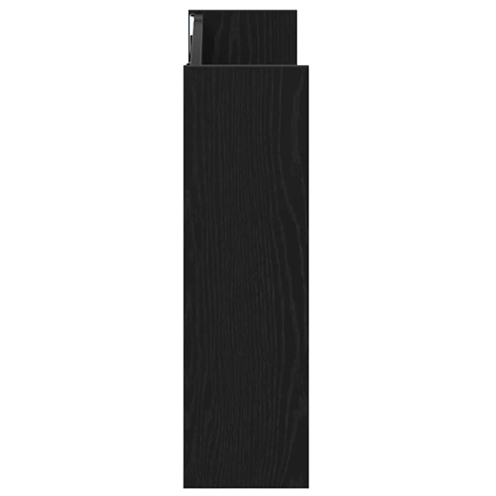 vidaXL Ντουλάπες παπουτσιών τοίχου Άλλο Μαύρη δρυς Επεξεργασμένο ξύλο