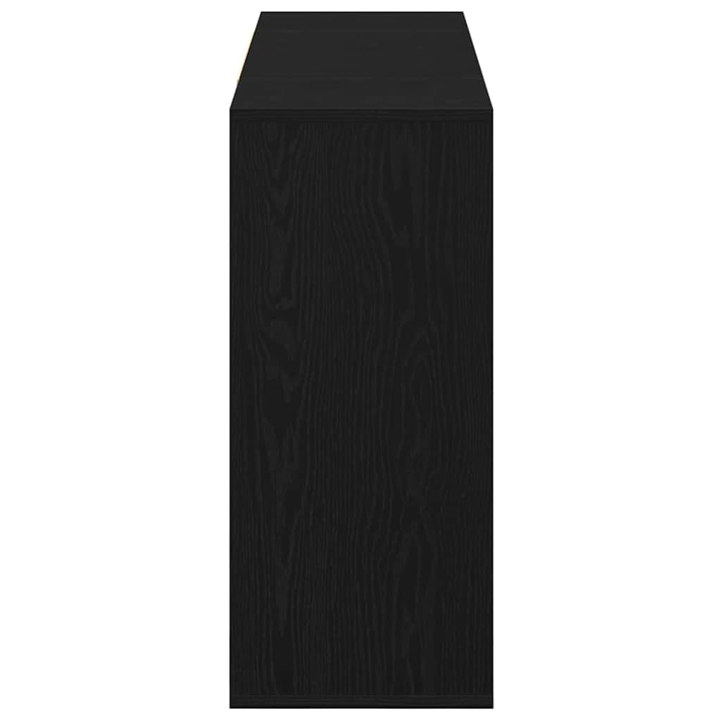 vidaXL Πλαϊνό γραφείο Μαύρη Οξυά 120 x 30 x 75 εκ Επεξεργασμένο ξύλο