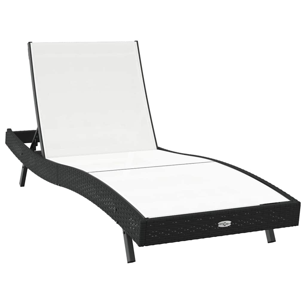 vidaXL Ήλιος Λάουτζερ 3 pcs Μαύρο και Λευκό 40 x 40 x 40.5 εκ