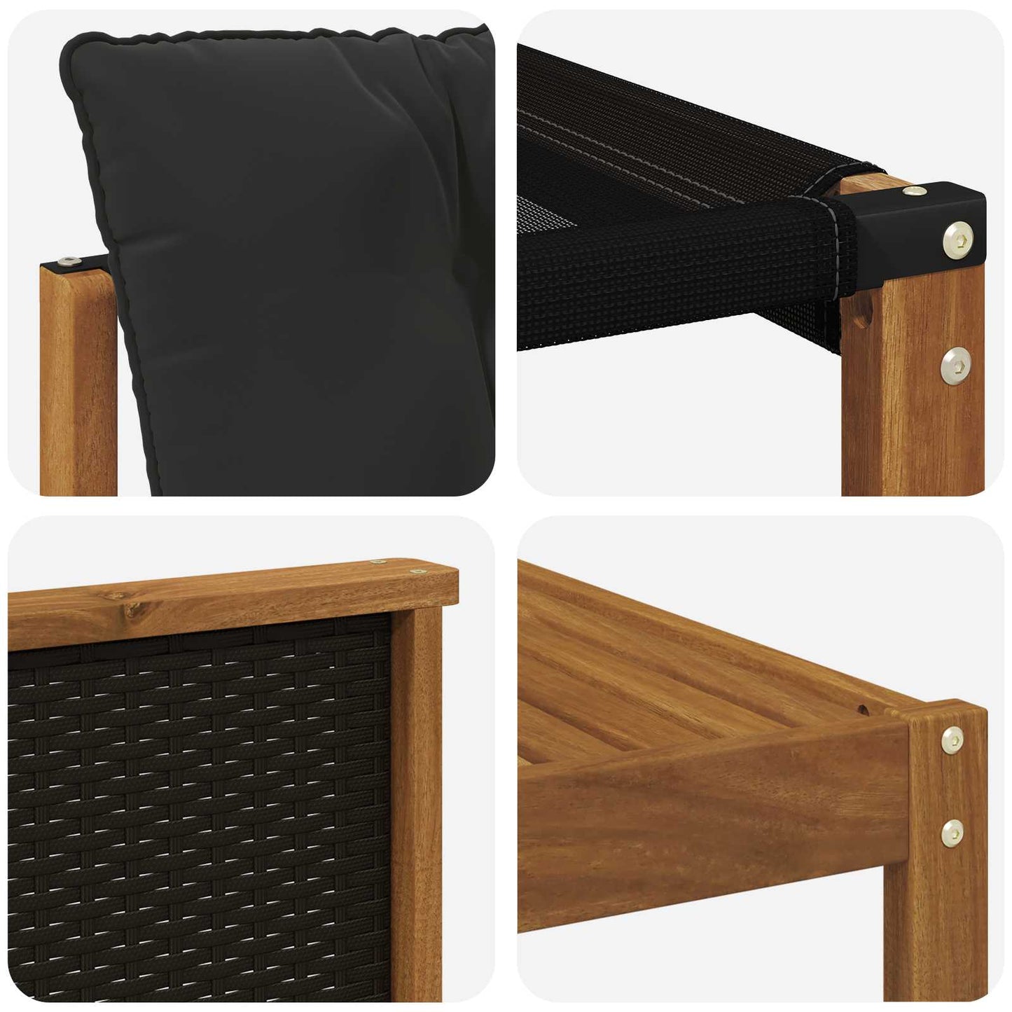 vidaXL Σειρά Καναπέ Εξωτερικού με μαξιλάρι 8 pcs Φυσικό και Μαύρο